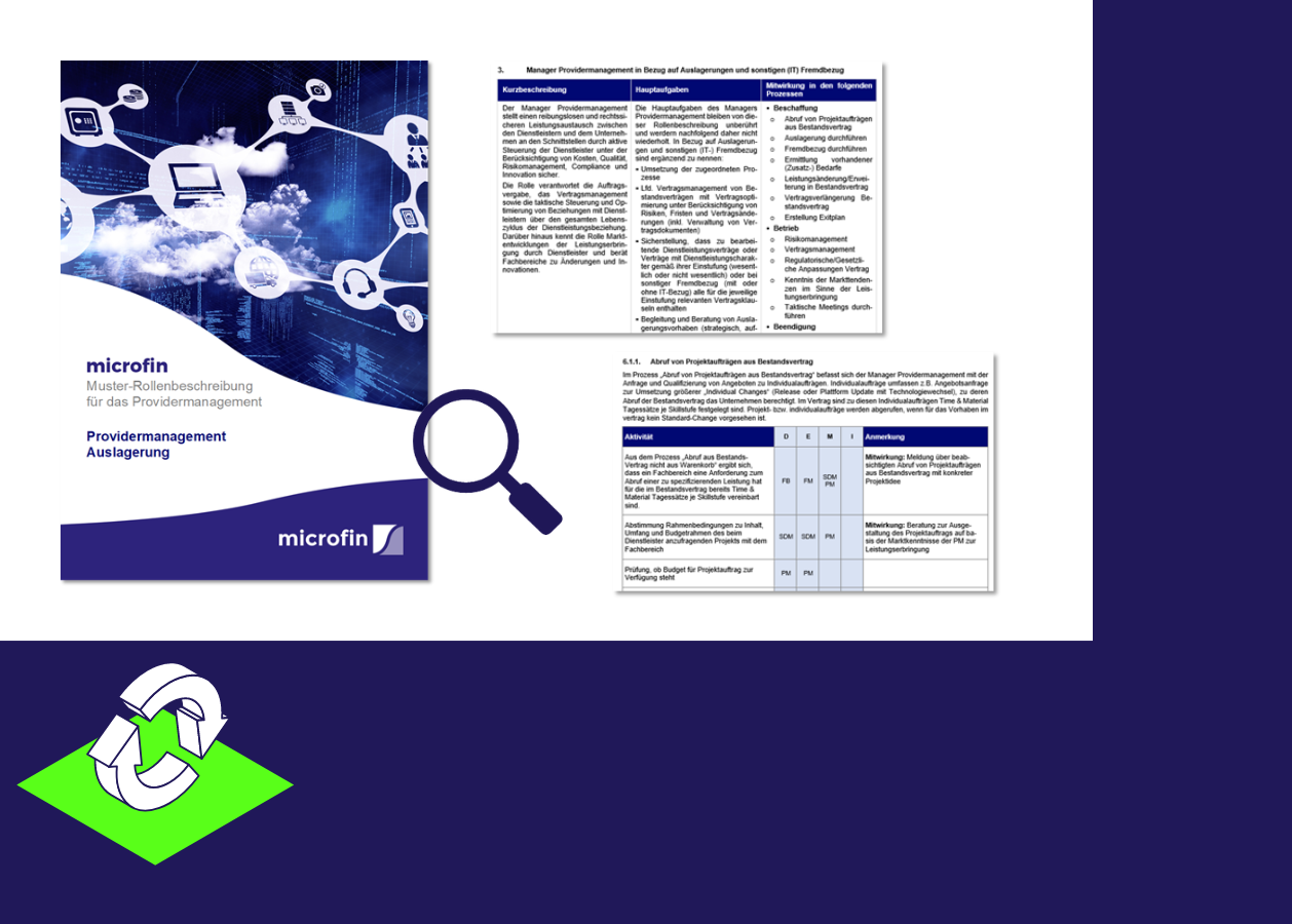 Provider Management Rollen und Prozesse Screenshot Provider Management